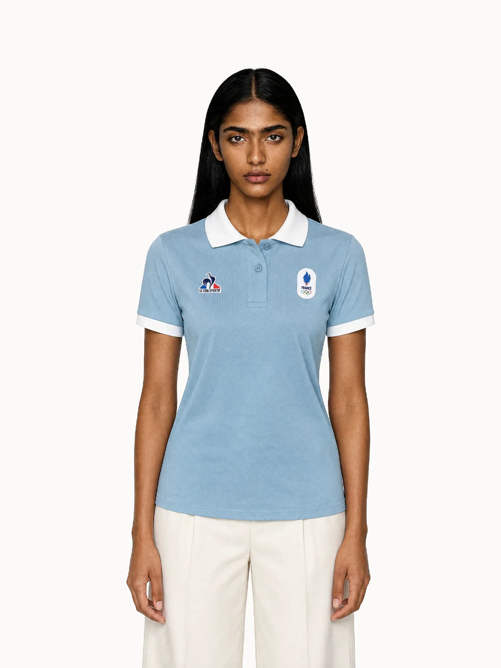 Polo Équipe de France Olympique 2026 en jersey technique - 1