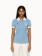 Polo Équipe de France Olympique 2026 en jersey technique - 1