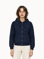 Veste à capuche en sergé de coton - 1