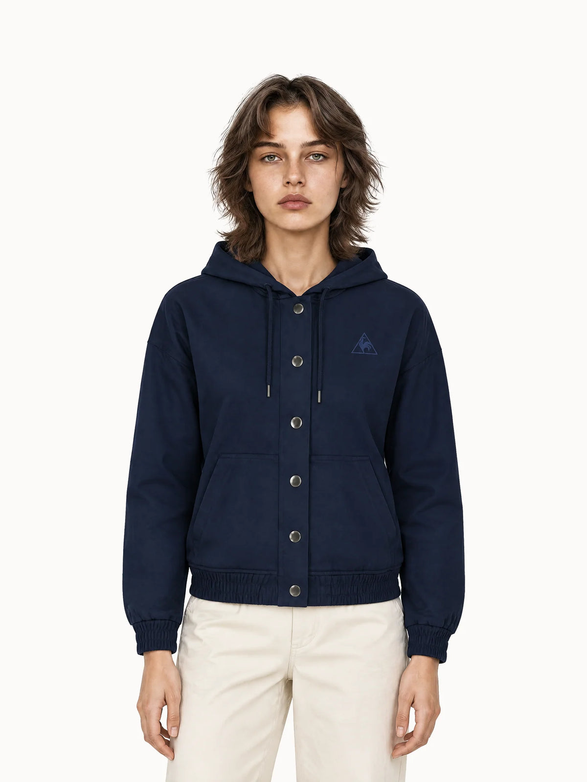 Veste à capuche en sergé de coton - 1