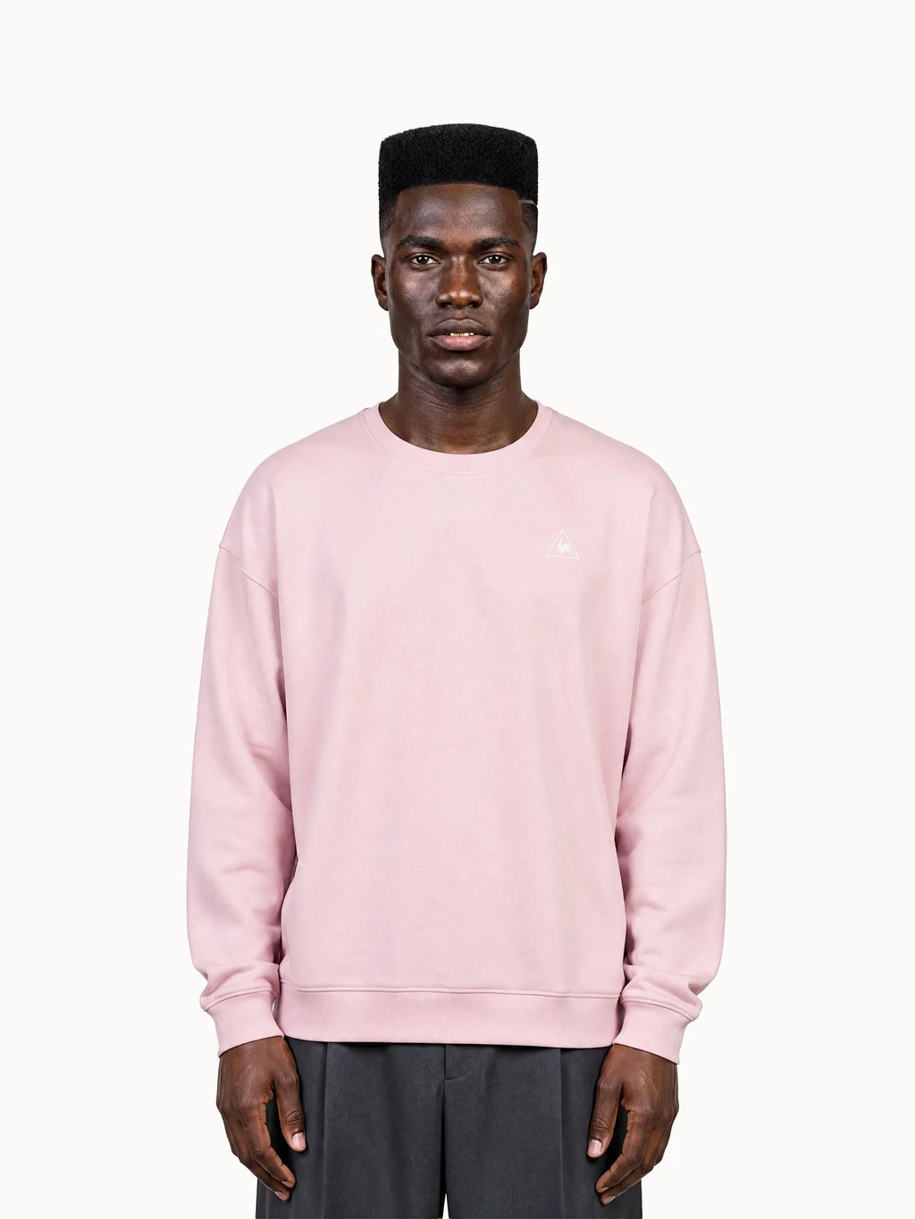 Sweat col rond relax en double face - 1