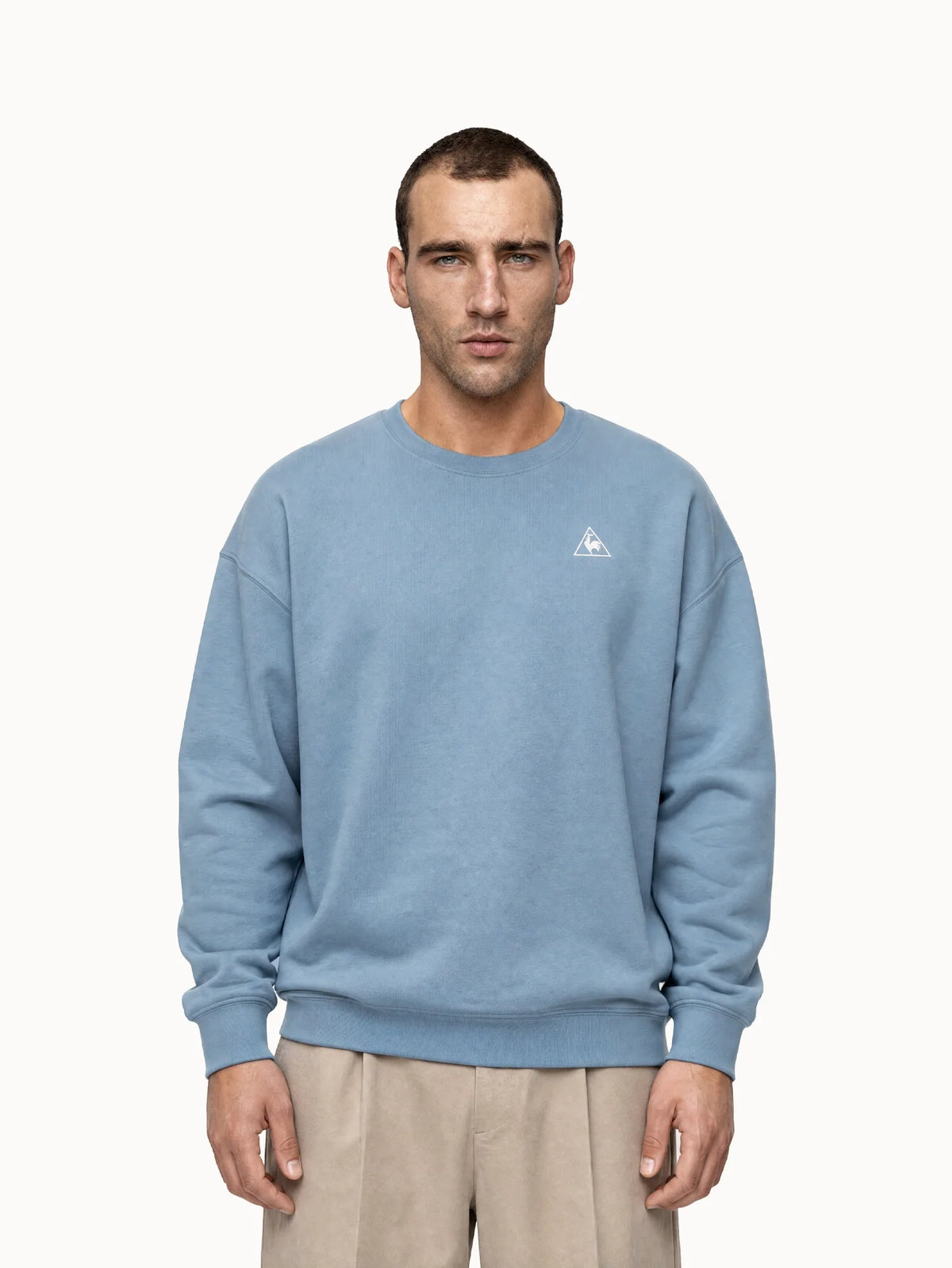 Sweat col rond relax en double face - 1