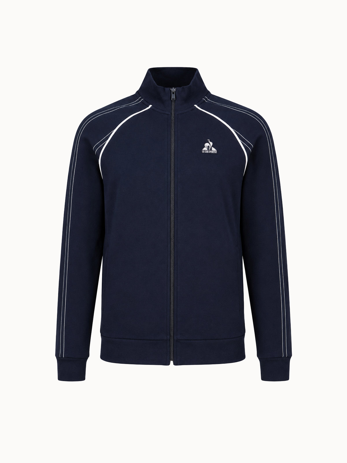 Veste zippée en double face avec manches rayées - 1