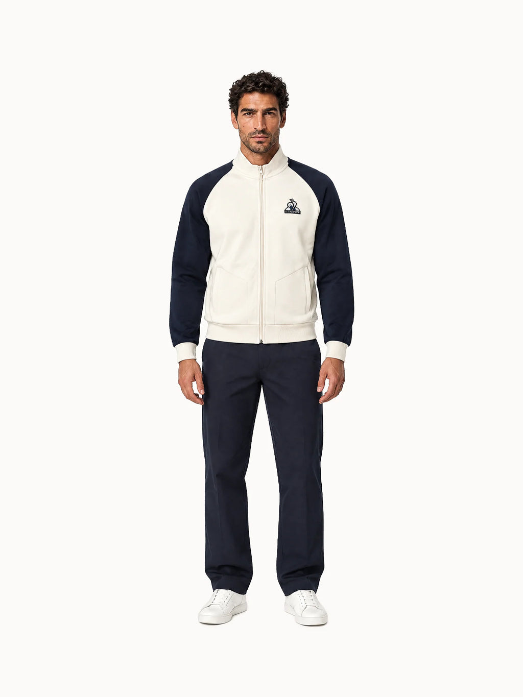 Veste zippée bicolore col bomber en double face - 2