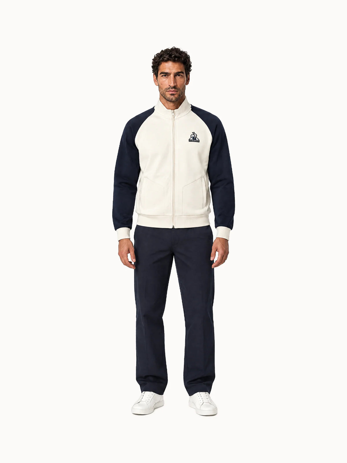 Veste zippée bicolore col bomber en double face - 2