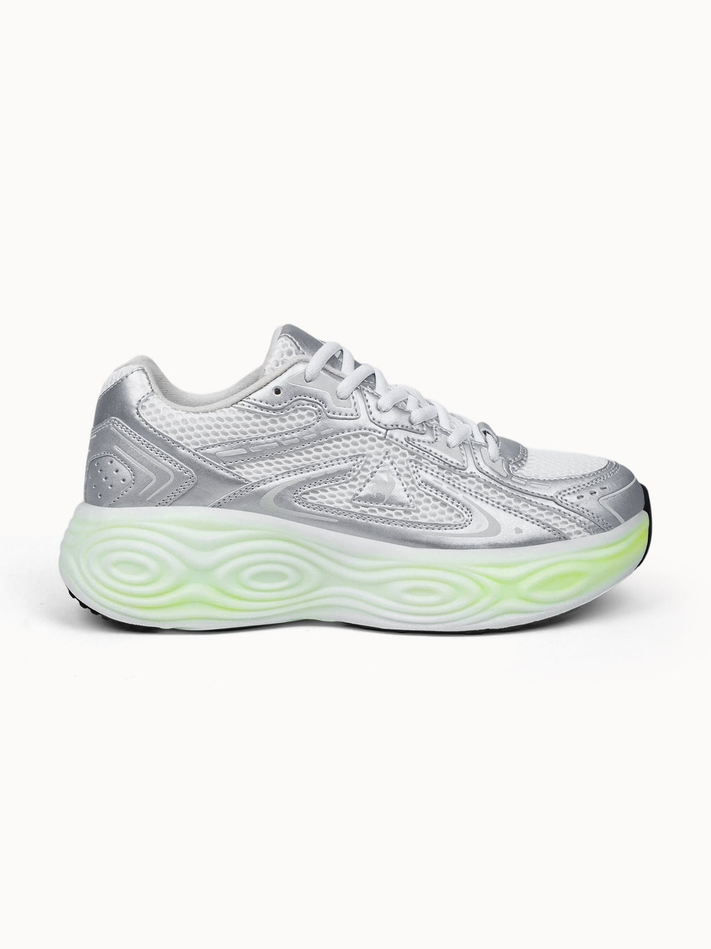 Sneakers running en mesh et cuir effet métallique Beast - 1