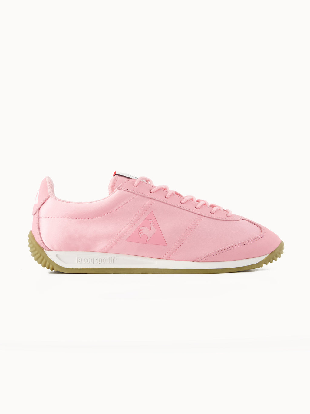 Sneakers retro-running en textile satin et nubuck Quartz - 1