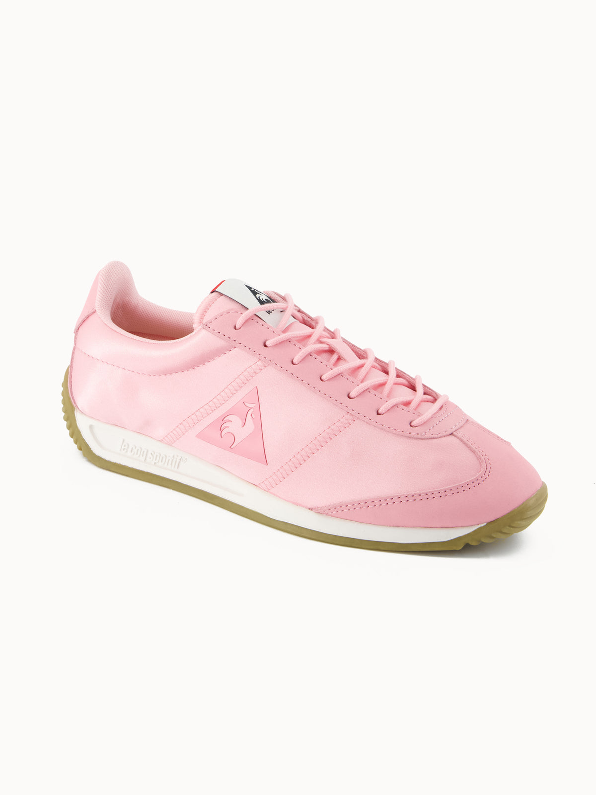 Sneakers retro-running en textile satin et nubuck Quartz - 2