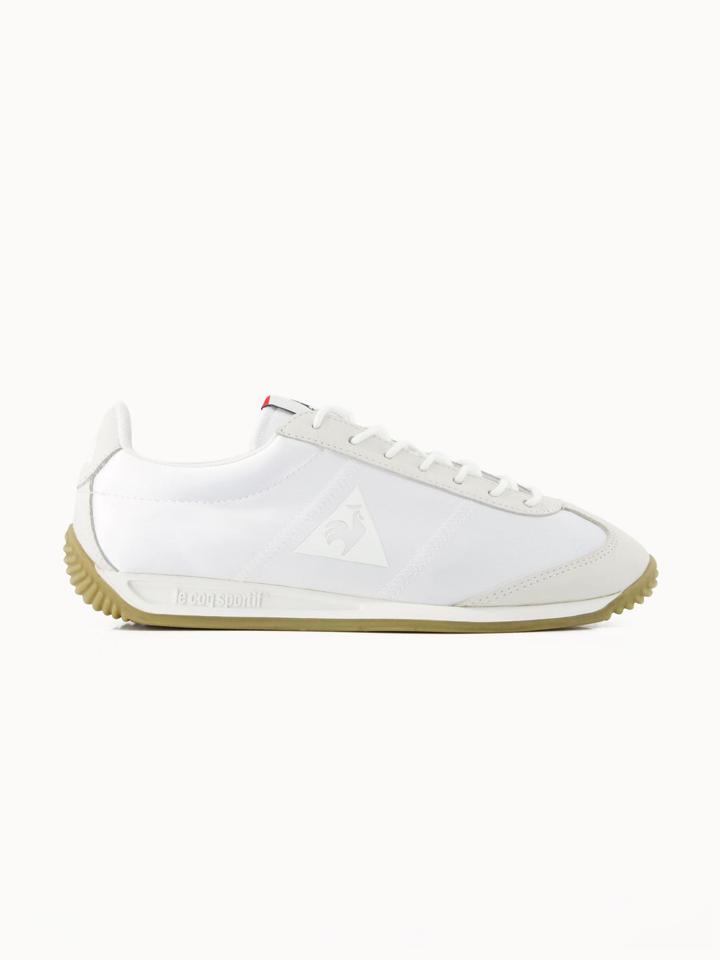 Sneakers retro-running en textile satin et nubuck Quartz - 1